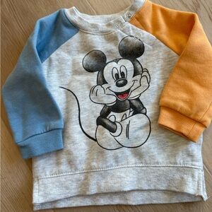 Mickey Mouse Kids Sweatshirt - Blue, Orange, and Gray